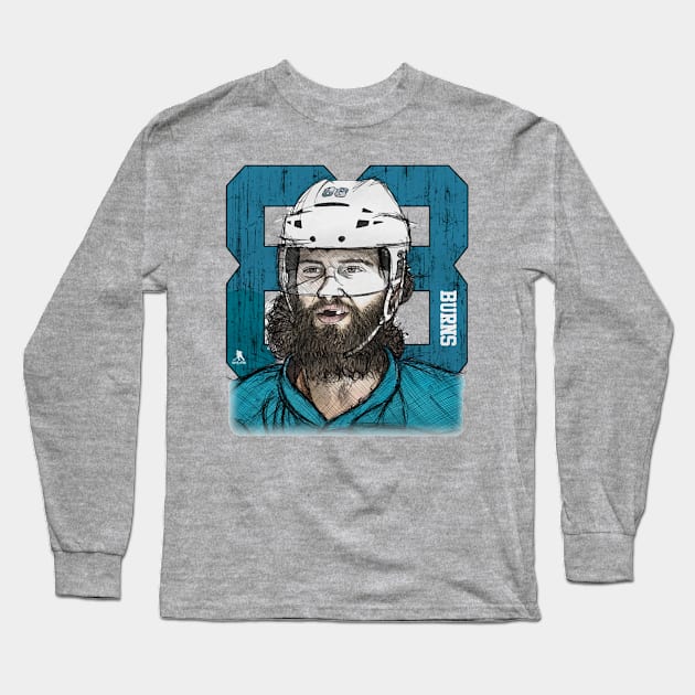 Brent Burns Seattle Sketch 88 Long Sleeve T-Shirt by Erianna Bee